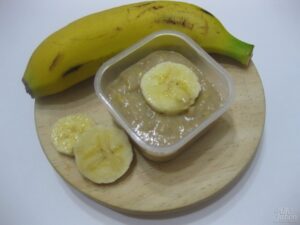Mascarilla fresca de plátano y avena