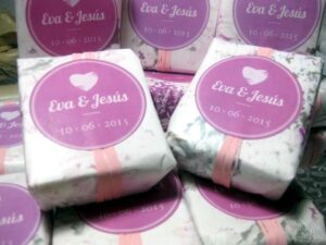 Jabón de lavanda detalle de boda de Eva y Jesús