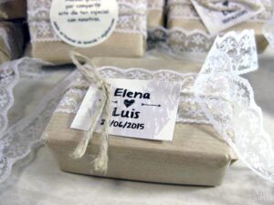 Jabón artesanal detalle de boda Elena y Luis