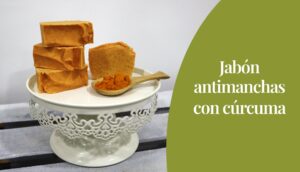 Jabón artesanal antimanchas con cúrcuma