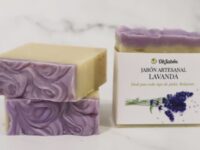 Jabón de Lavanda con etiqueta y caja kraft
